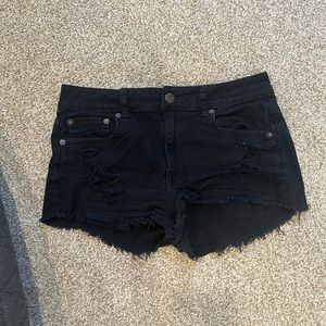American eagle black jean shorts